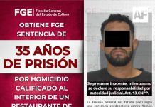 Obtiene FGE sentencia de 35 años de prisión por homicidio calificado al interior de un restaurante de mariscos en Colima