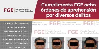 Cumplimenta FGE ocho órdenes de aprehensión por diversos delitos