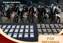 Aseguran cinco motocicletas y envoltorios con ICE y mariguana