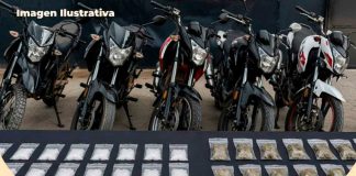 Aseguran cinco motocicletas y envoltorios con ICE y mariguana