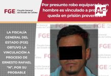 Por presunto robo equiparado, un hombre es vinculado a proceso y queda en prisión preventiva