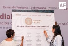 Indira Vizcaíno firma convenio con Gobierno de México para sumar a Colima al Mundial Social 2026