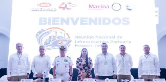 Indira Vizcaíno inauguró la Reunión Nacional de Infraestructura Portuaria, en Manzanillo