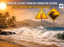 Onda de calor y mar de fondo afectan a Colima; prevén altas temperaturas y oleaje elevado