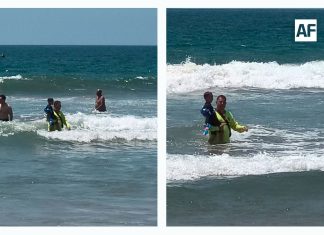 Guardavidas rescatan a menor arrastrado por corriente en playa de La Huerta, Jalisco