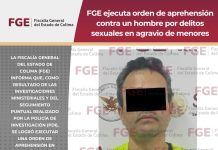 FGE ejecuta orden de aprehensión contra un hombre por delitos sexuales en agravio de menores