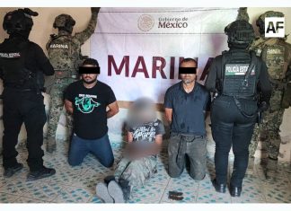 Marina rescata a hombre secuestrado y detiene a dos presuntos responsables en Tecuala, Nayarit