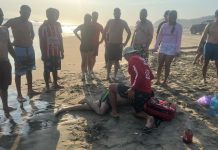 Corrientes peligrosas ponen en riesgo a bañistas; cuatro personas son rescatadas en costas de Colima