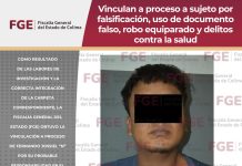 Vinculan a proceso a sujeto por falsificación, uso de documento falso, robo equiparado y delitos contra la salud