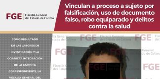 Vinculan a proceso a sujeto por falsificación, uso de documento falso, robo equiparado y delitos contra la salud
