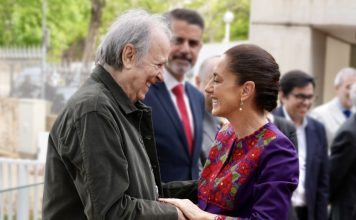 Sheinbaum se encuentra con Serrat en España