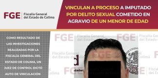 Vinculan a proceso a imputado por delito sexual cometido en agravio de un menor de edad