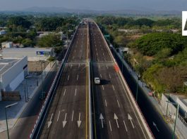 Indira Vizcaíno y titular de SICT inauguraron el Arco Sur de Colima, en enlace con la presidenta Claudia Sheinbaum
