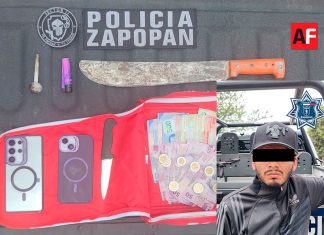 Detienen en Zapopan a presunto asaltante de OXXO; tenía machete y 5 antecedentes por robo