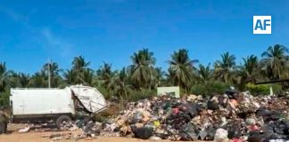 Basura de Tecomán se deposita en terrenos de la Feria; autoridades aseguran que es temporal