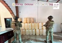 Marina y Policía Estatal aseguran presunta droga y combustible durante cateos en Chiapas