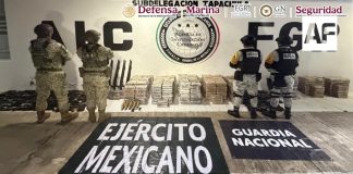 Aseguran arsenal y casi 700 kilos de cocaína en cateo federal en Tapachula, Chiapas