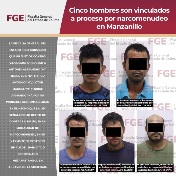 cinco detenidos contra la salud manzanillo