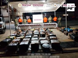 Marina asegura más de dos toneladas de cocaína en aguas del Golfo de Tehuantepec