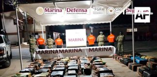 Marina asegura más de dos toneladas de cocaína en aguas del Golfo de Tehuantepec