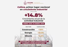 Estado de Colima, primer lugar nacional en crecimiento de actividad industrial: INEGI