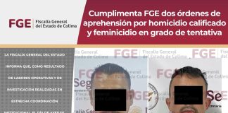 Cumplimenta FGE dos órdenes de aprehensión por homicidio calificado y feminicidio en grado de tentativa