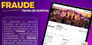Policía Cibernética alerta por presunta página fraudulenta de venta de boletos en Facebook