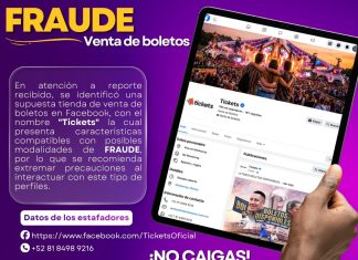 Policía Cibernética alerta por presunta página fraudulenta de venta de boletos en Facebook