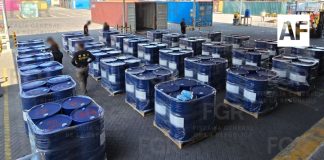 FGR y SSPC aseguran más de 54 mil litros de precursores químicos en aduana de Manzanillo