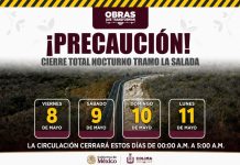 Seidum anuncia cierre nocturno temporal en autopista Colima-Manzanillo este viernes, sábado, domingo y lunes