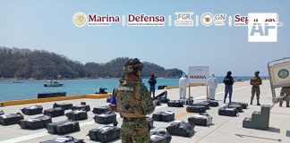 Marina asegura 63 bultos de presunta cocaína en operaciones en el Pacífico mexicano