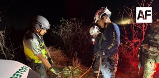 Taxista cae a barranca en camino Paso por La Salada; fue rescatado por cuerpos de emergencia