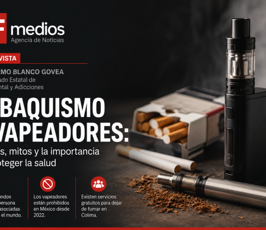 “Cada seis segundos muere una persona en el mundo por causas asociadas al tabaco”: alertan sobre riesgos del tabaquismo y vapeadores en Colima