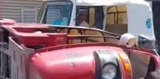 Choque entre mototaxi y motocicleta deja 2 lesionados en el centro de Manzanillo