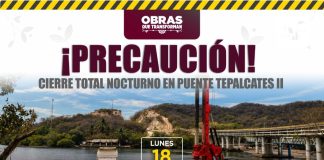 Seidum alerta por cierre temporal nocturno en el puente ‘Tepalcates II’ este lunes, por trabajos en la autopista Colima-Manzanillo
