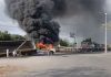Ataque a elementos de Fiscalía, delincuente abatido, tráileres incendiados y operativos; Tecomán y Coquimatlán llaman a la calma