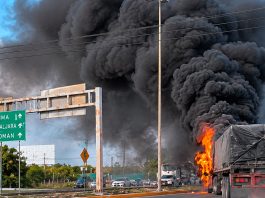 COMUNICADO Operativo en proceso en Tecomán, con saldo preliminar de un delincuente abatido, dos agentes heridos e incendios ya atendidos