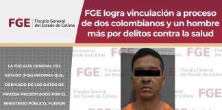 FGE logra vinculación a proceso de dos colombianos y un hombre más por delitos contra la salud