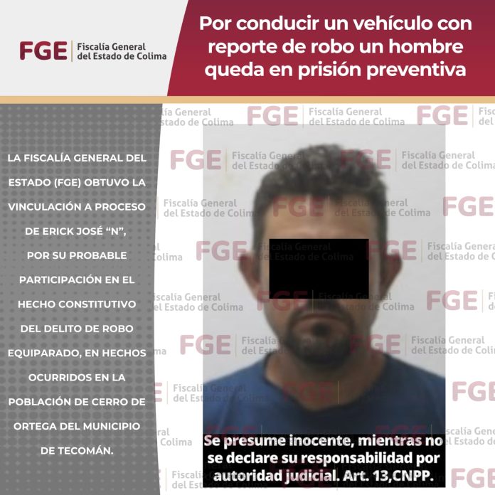 vinculan traia vehiculo con reporte de robo
