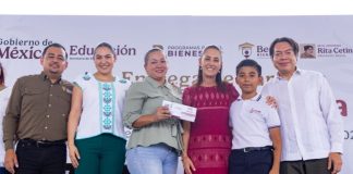 Presidenta Sheinbaum y Gobernadora Indira entregan Becas ‘Rita Cetina’ en La Villa