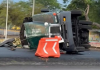 Se registró volcadura de tráiler en autopista Tecomán a Colima