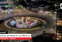 Un total de 170 mil personas acudieron al concierto del grupo de Rock Maná en Guadalajara
