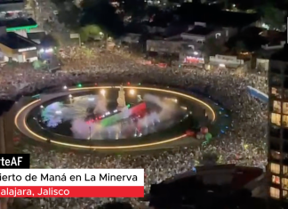 Un total de 170 mil personas acudieron al concierto del grupo de Rock Maná en Guadalajara