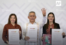 Rosi Bayardo, Gricelda Valencia y Joel Padilla formalizan inscripción para encabezar la Defensa de la Transformación en Colima