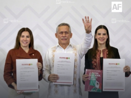 Rosi Bayardo, Gricelda Valencia y Joel Padilla formalizan inscripción para encabezar la Defensa de la Transformación en Colima