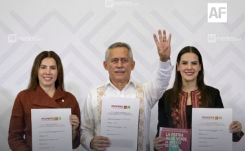 Rosi Bayardo, Gricelda Valencia y Joel Padilla formalizan inscripción para encabezar la Defensa de la Transformación en Colima