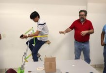 Presentan en la FIME avances de dispositivo inteligente para apoyar terapias físicas