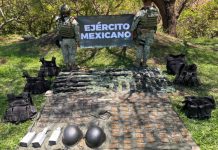 SEDENA intensifica operativos en Michoacán; asegura 106 explosivos, armamento y miles de cartuchos