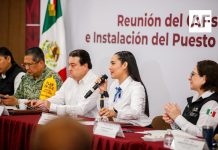 Indira Vizcaíno y titular del CNPC instalan Puesto de Comando en Colima ante temporada de lluvias y ciclones 2026