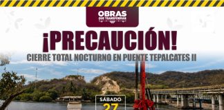 Seidum informa cierre total nocturno en el puente ‘Tepalcates II’ este sábado, por trabajos en autopista Colima-Manzanillo